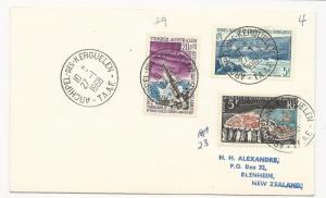 FRENCH ANTARCTIC TERRITORY Scott #4 #23 & #29 on Cover 1968