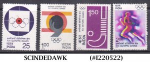 INDIA - 1976 XXI OLYMPIC GAMES, MONTREAL SPORTS 4V MNH