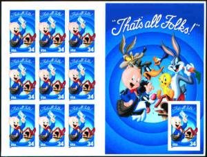 3535 PORKY PIG IMPERF SPECIAL DIE CUT NH