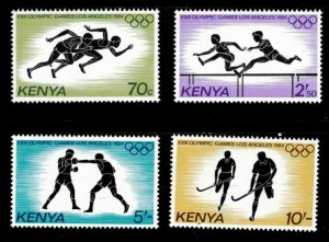 Kenya 1984 - Los Angeles Summer Olympics - Set of 4v - Scott 297-300 - MNH