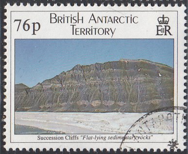 British Antarctic Territory 1995 used Sc #234 76p Succession Cliffs