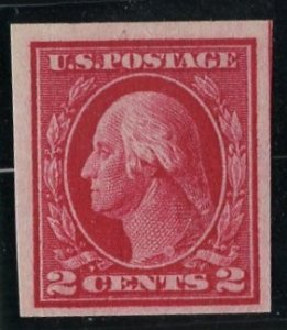 SCOTT 409  -OG/MNH - GEORGE WASHINGTON 2 CENTS - CARMINE IMPERF FREE SHIP U.S.