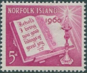 Norfolk Island 1960 SG41 5d Christmas bible MLH