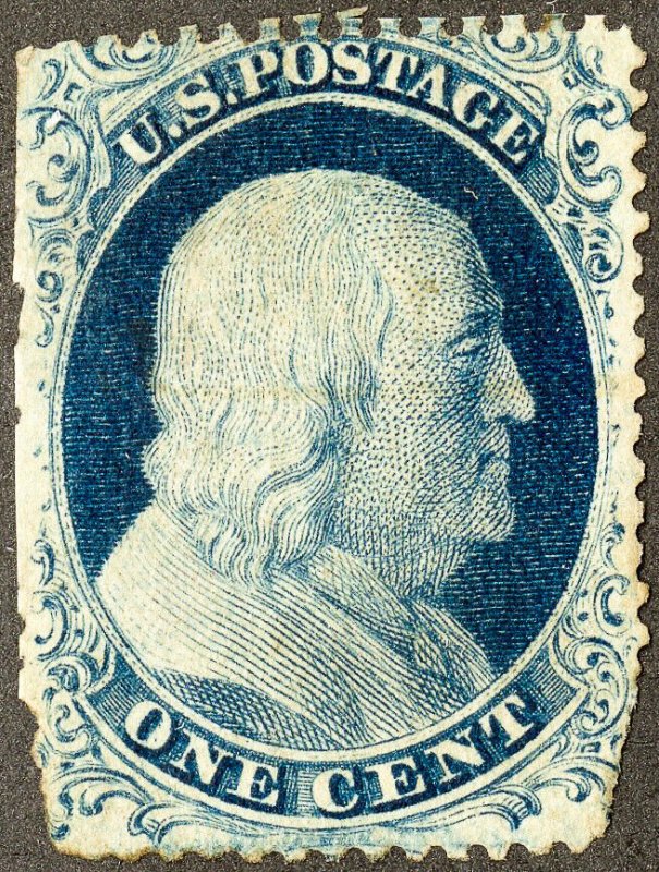 US Stamps # 22 MH F-VF Numerous Faults Scott Value $2,200.00