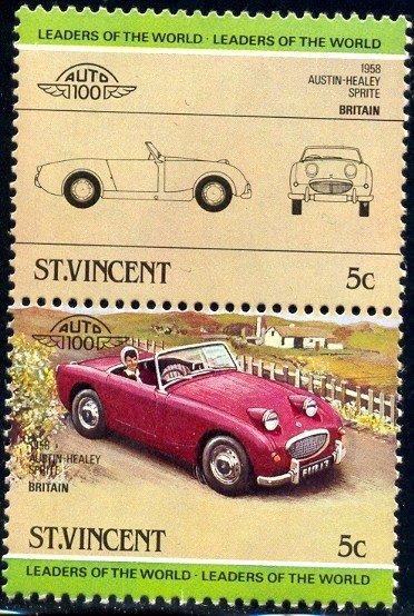 Antique Car, 1958 Austin-Healey Sprite, St. Vincent SC#773 MNH