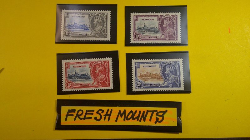 St. Vincent 1935 Silver Jubilee Scott# 134-137 Mint VF-XF Light Hinge CPL (4)