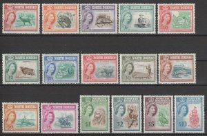 NORTH BORNEO 1961/SG 391/406 MNH Cat £180