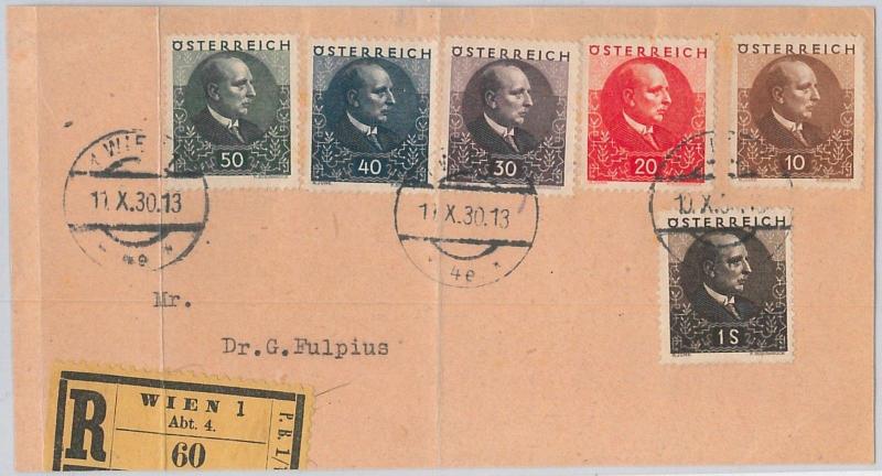 56072  - AUSTRIA -  POSTAL HISTORY: Michel 512 / 517 used on COVER  CUT-OUT 1930