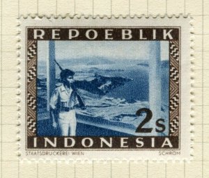 INDONESIA; 1949 early pictorial type issue fine mint 2s. value