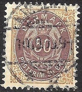 DENMARK 1897 Scott 51 used fvf