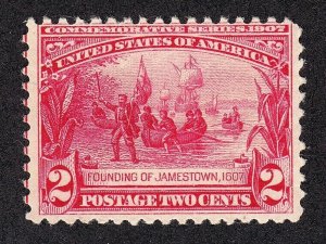 US 329 2c Jamestown F-VF OG NH SCV $80