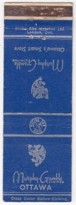 Canada Revenue 1/5¢ Excise Tax Matchbook MURPHY-GAMBLE Ottawa, Ont.