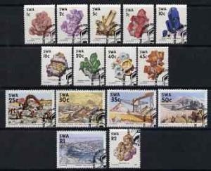 South West Africa 1989 Minerals def set of 15 values comp...