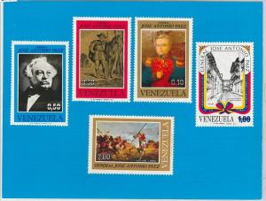 58734 -  VENEZUELA - OFFICIAL POST stamp leaflet : GENERAL PAEZ  1973  Military