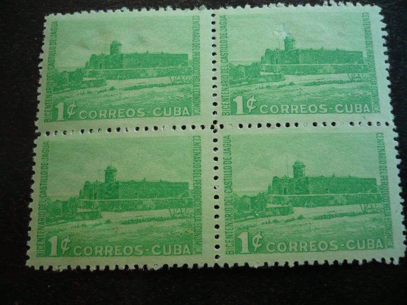 Stamps - Cuba - Scott# 433-434 - Mint Hinged Set of 2 Stamps in Blocks of 4