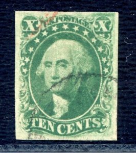 US SCOTT #16 USED-VF-XF GRADED 85 W/ PF CERTS SMQ $2,100 (4/24/24 GP)