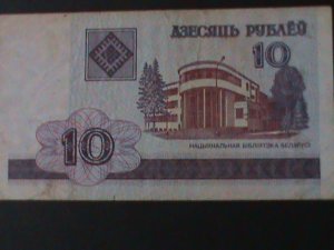 ​BELARUS-2000- NATIONAL BANK-10 RUBELI-CIRULATED NOTE-VF WE SHIP TO WORLDWIDE