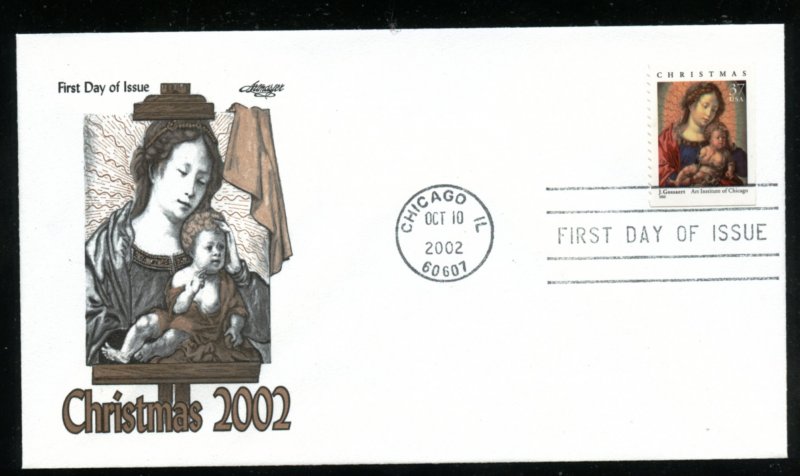 US 3675 Christmas 2002 - Madonna & Child UA Artmaster cachet FDC