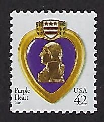 Catalog # 4263 Single Stamp Purple Heart Medal for the Combat Wounded