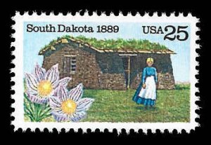 PCBstamps   US #2416 25c South Dakota Statehood Cent., MNH, (10)