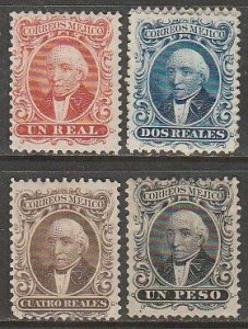 MEXICO 14a-17a, SET OF FOUR, UNUSED, HINGED, ORIGINAL GUM ONLY $1 NO GUM. G-F.