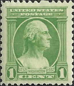 # 705 MINT HINGED GREEN WASHINGTON BICENTENNIAL