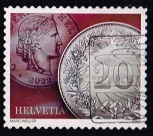 Switzerland 2022,Sc.#1842 used Twenty Cents Coin