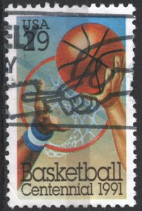 SC#2560 29¢ Basketball Single (1991) Used