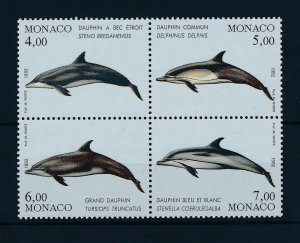 [40623] Monaco 1992 Marine life dolphins  MNH