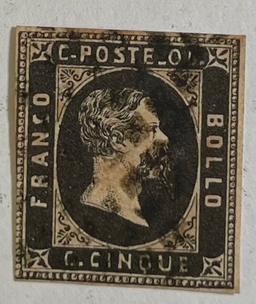 Italy Sardinia,1851, SC1a, Used-fine, imperf