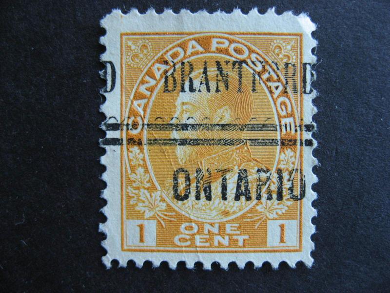 CANADA Brantford ON precancel, light crease & corner crease check it out! 