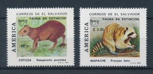 [116305] El Salvador 1993 Wild life UPAEP raccoon agouti  MNH