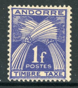 Andorra 1943 French 1 Franc Postage Due SG# FD103 Mint Z325