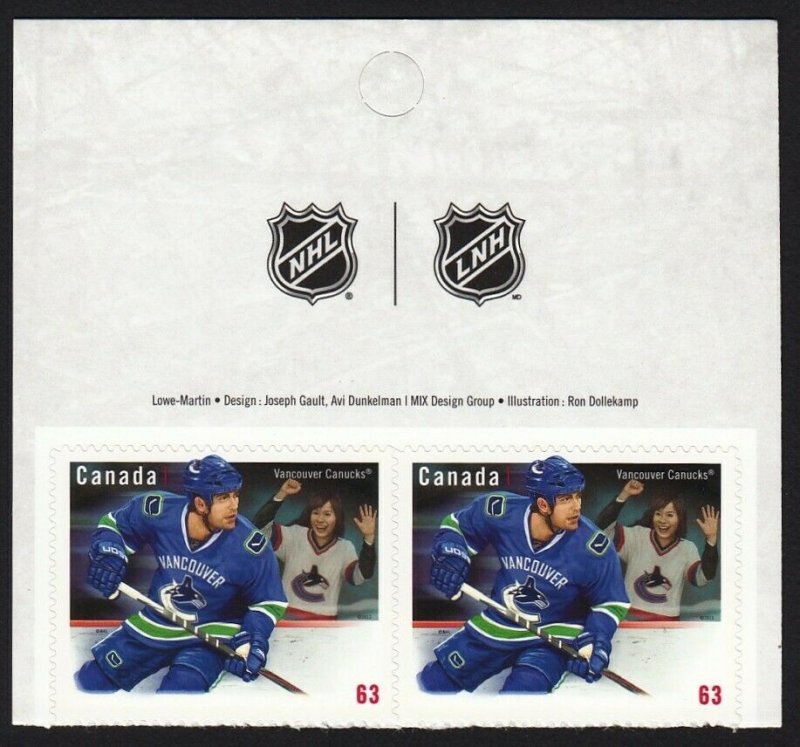 HOCKEY = VANCOUVER CANUCKS = NHL Team JERSEY = Canada 2013 #2670 MNH from BKLT