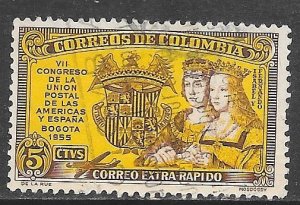 Columbia C280: 2p Ferdinand, Isabella I, used, F-VF