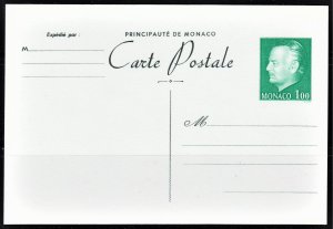 Monaco Scott 938 postal stationery VF unused postcard.  FREE...