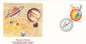 Great Britain 1987 FDC Sc #1173 22p Motion of Bodies in Ellipses