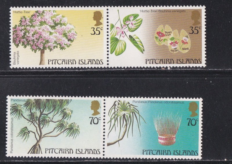 Pitcairn Islands # 229-230, Local Trees, Mint NH, 1/2 Cat.