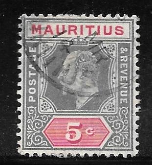 Mauritius 141: 5c Edward VII, used, F-VF