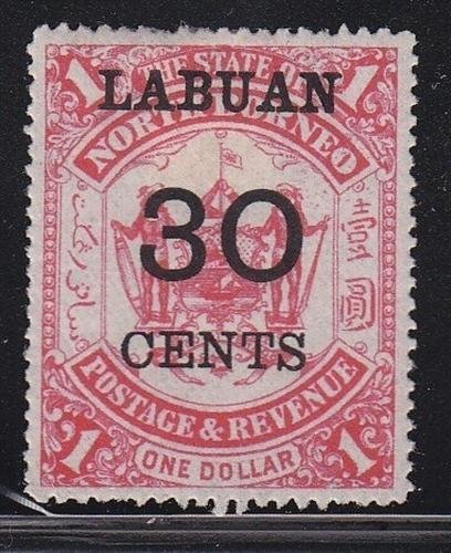 Labuan  Sc# 61 VF-MH  nice color cv $ 40 ! see pic !