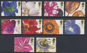 GB   Sc# 1713-1722  SG 1955-1964  Used Flowers 1997  see details  / scans