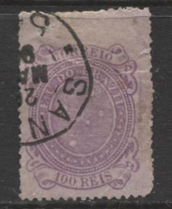 Brazil - Scott 101 -  Definitive -1890 -Used - Single 100r Stamp