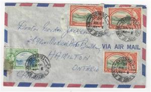 1960 Trinidad & Tobago To Canada Airmail Cover - 4 Stamps (AB40)