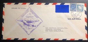 1939 Dublin Ireland First Flight Airmail Cover FFC To New York USA Trans Atlanti