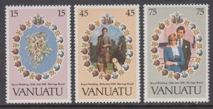 Vanuatu 308-310 Royal Wedding MNH VF