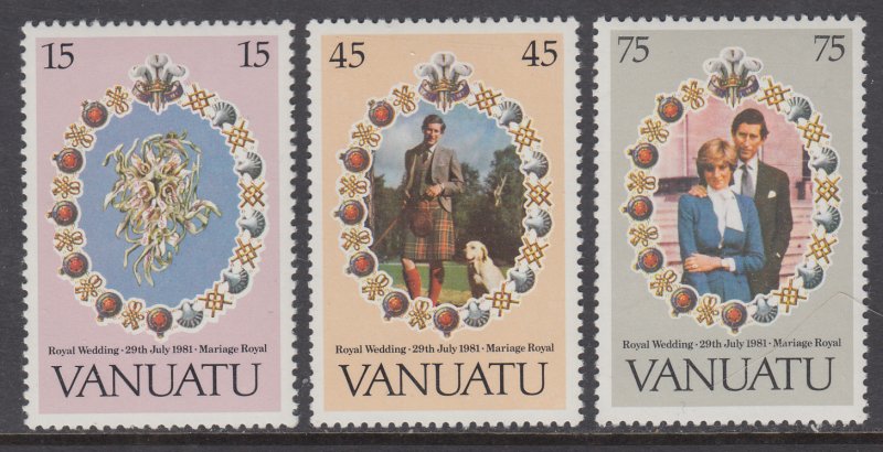 Vanuatu 308-310 Royal Wedding MNH VF