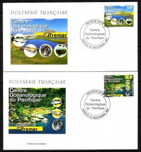 French Polynesia, Oceanographic center 2 FDC / 2002