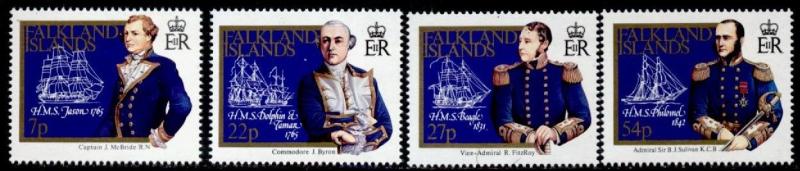 Falkland Islands 429-32 MNH Naval Explorers, Ships