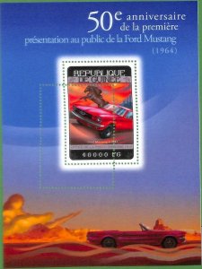 A0609 -  GUINEE Guinea -  ERROR    Stamp  MISSPERF SHEET -  2014 Ford Mustang