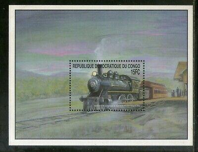 Congo Zaire 2001 Steam Locomotive Train Electric Transport Sc 1566 M/s MNH 13326